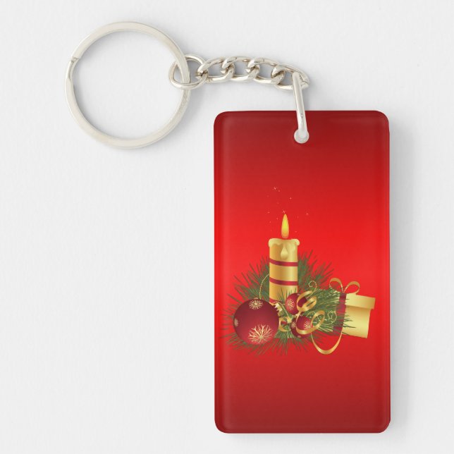 Red Christmas Key Ring (Front)