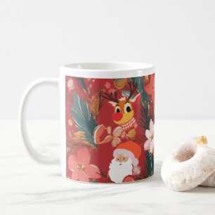 Red Christmas mug design
