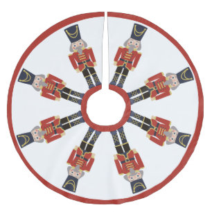 Red Christmas Nutcrackers  Brushed Polyester Tree Skirt