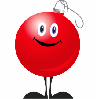 red Christmas Ornament Standing Photo Sculpture