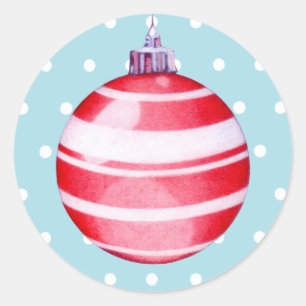 Red Christmas Ornament Sticker
