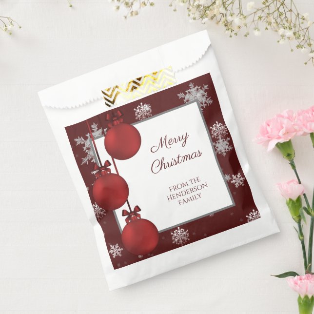 Red Christmas Ornaments Favour Bag (Sealed)