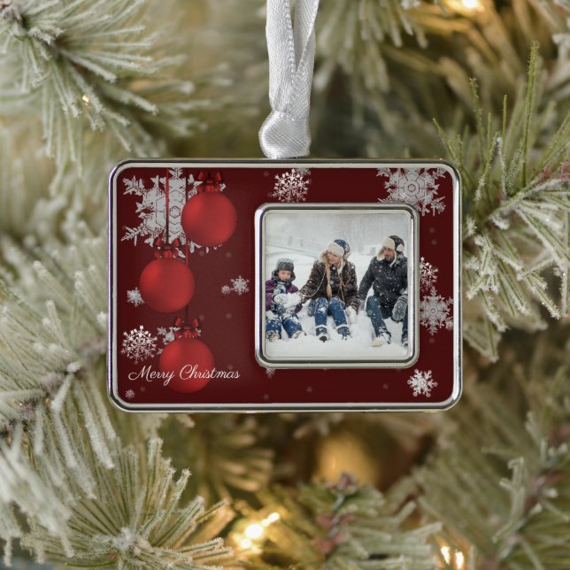 Red Christmas Ornaments Holiday Ornament (Tree)