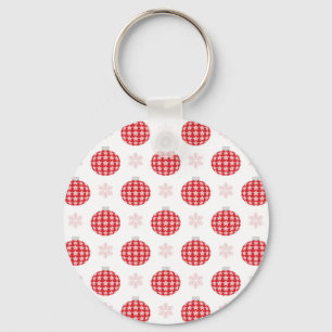 Red christmas ornaments key ring