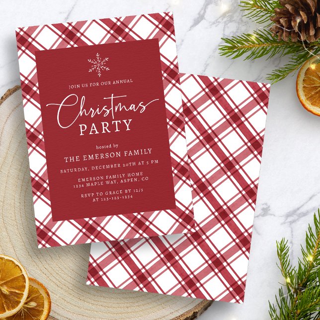 Red Christmas Party Invitation (Red Christmas Party Invitation
)