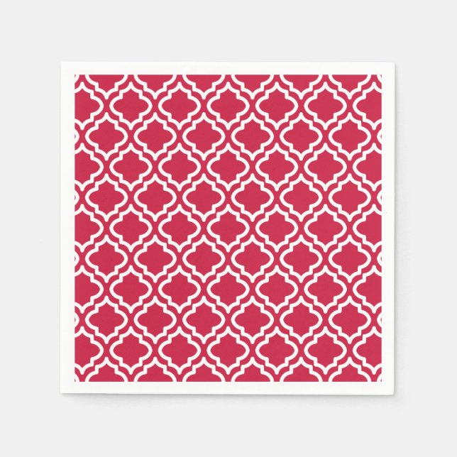 Red Christmas Party Paper Napkins (Front)