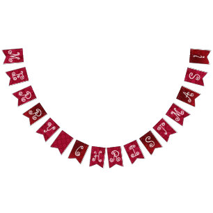Red Christmas pattern Bunting