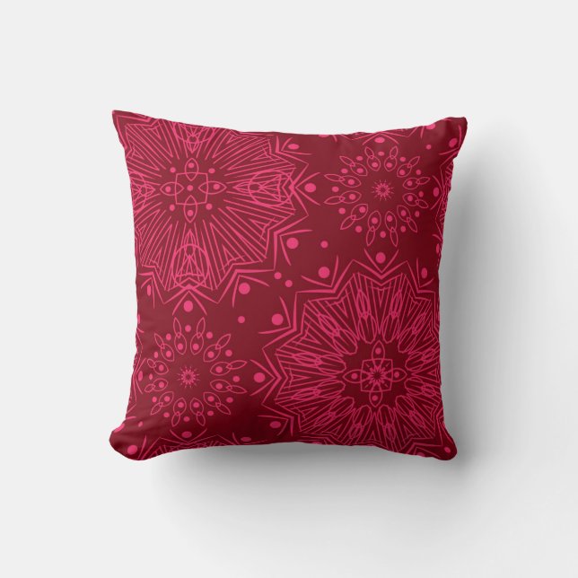 Red Christmas pattern Cushion (Front)