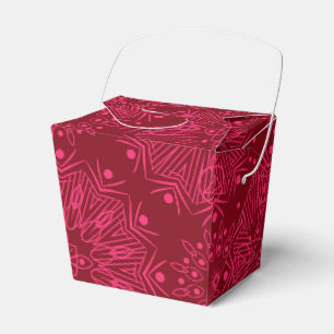 Red Christmas pattern Favour Box