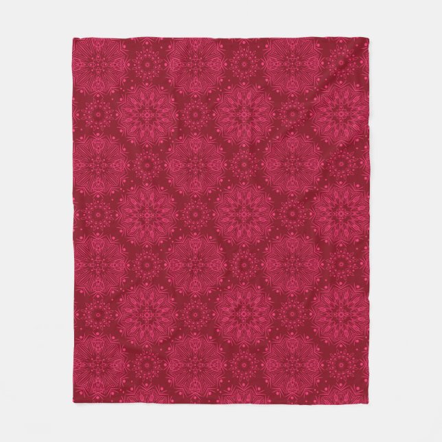 Red Christmas pattern Fleece Blanket (Front)