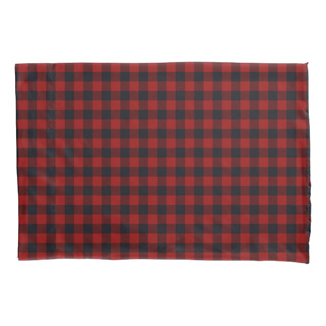Red Christmas Pattern Fleece Blanket Pillowcase (Front)