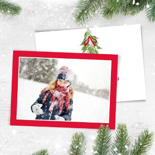 Red Christmas Photo Mistletoe Template
