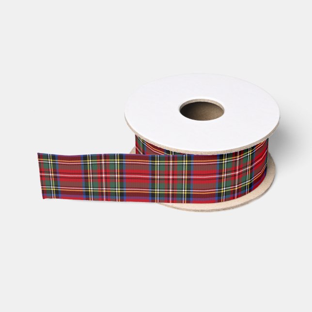 Red Christmas Plaid Grosgrain Ribbon (Spool)