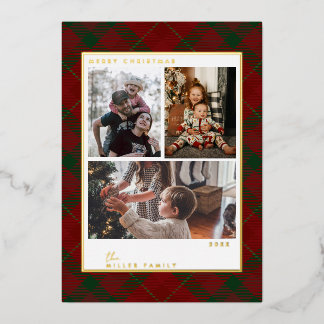 Red Christmas Plaid Holiday Cards