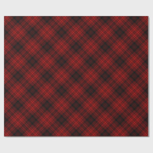 Red Christmas Plaid Wrapping Paper