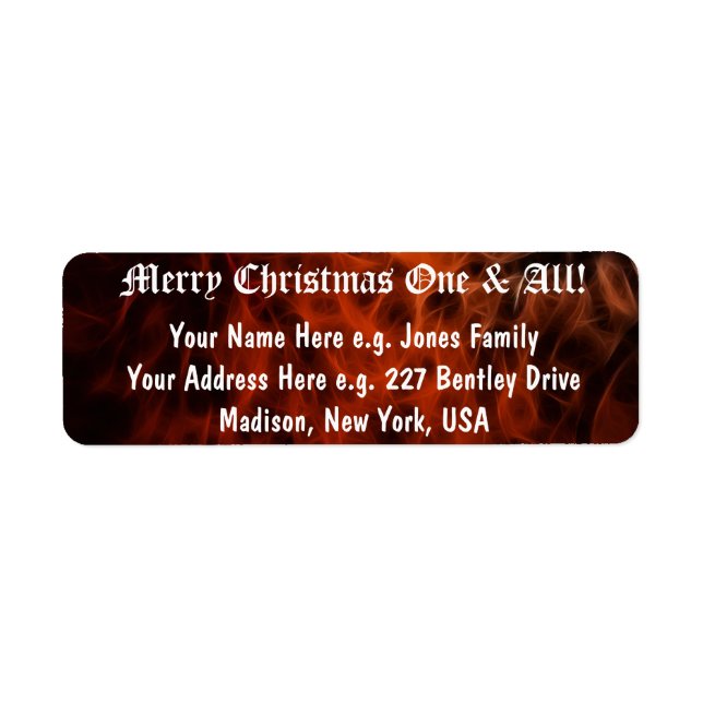 RED CHRISTMAS Return Address Labels (Front)