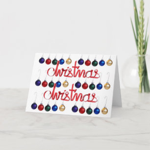 Red Christmas Ribbon Colourful Holiday Balls