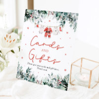 Red Christmas Santa Baby Shower Cards and Gifts