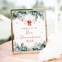 Red Christmas Santa Baby Shower Hot Chocolate Bar