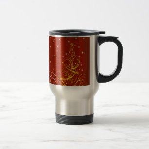Red Christmas scene Travel Mug