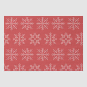 Red christmas seasonal snowflake art  tissue paper