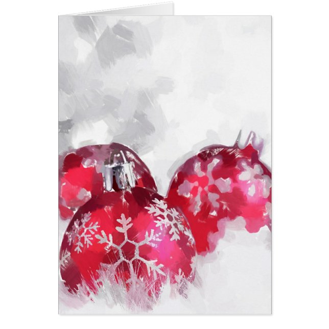 Red Christmas Snowflake Ornament Ball (Front)