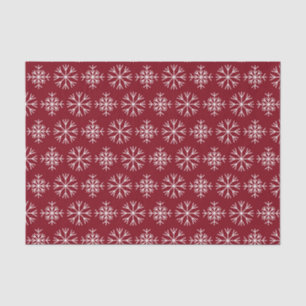 Red Christmas Snowflake Tissue Paper