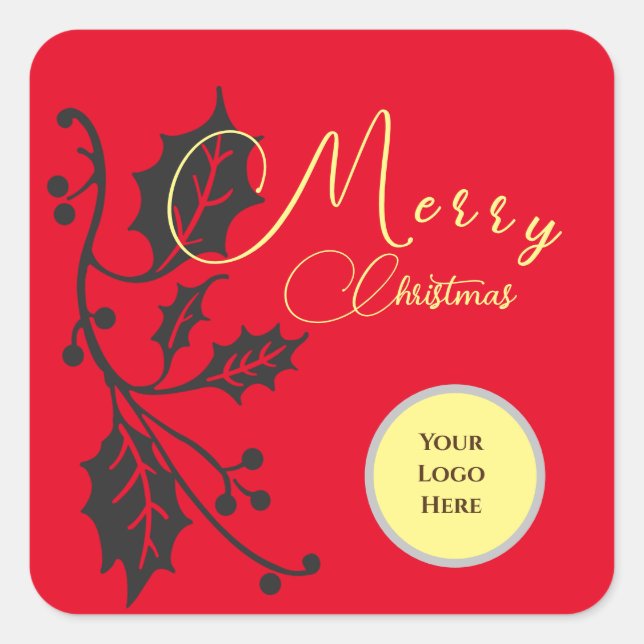 Red Christmas  Square Sticker (Front)