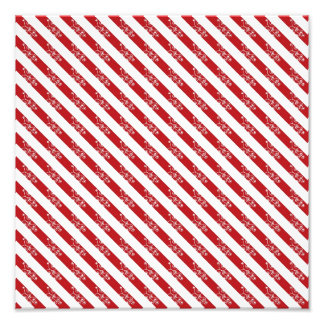 Red Christmas Stripes Photo Print