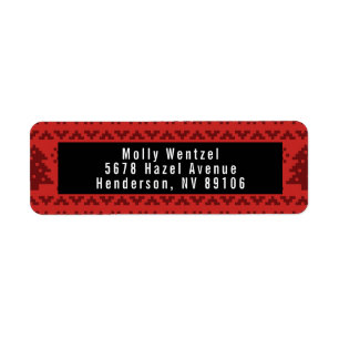 Red Christmas Sweater Holiday Return Address