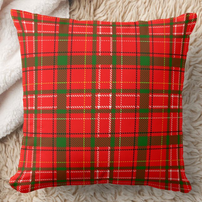 Red Christmas Tartan Plaid Pattern Design  Cushion (Creator Uploaded)