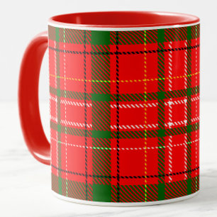 Red Christmas Tartan Plaid Pattern Design  Mug