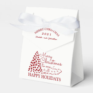 Red Christmas Tree, Christmas Favour Box