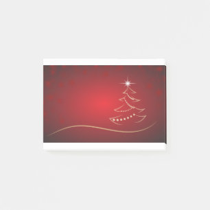 Red Christmas Tree Christmas Merry Christmas Post-it Notes
