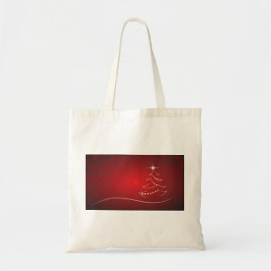 Red Christmas Tree Christmas Merry Christmas Tote Bag