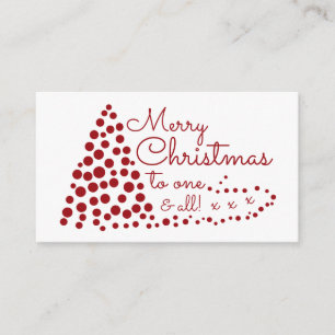 Red Christmas Tree, Christmas Party Ticket Invite