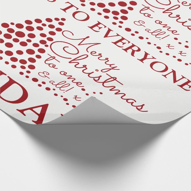 Red Christmas Tree, Christmas Wrapping Paper (Corner)