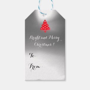RED CHRISTMAS TREE HOLIDAY PARTY GIFT TAGS