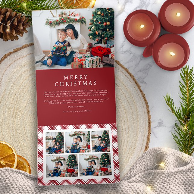 Red Christmas Tri-fold Card (Red Christmas Tri-fold Card
)