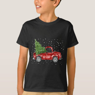 Red Christmas Truck Merry Christmas Vintage T-Shirt