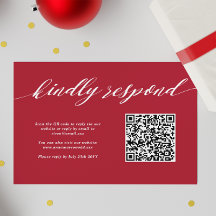 Red Christmas Wedding QR Code 