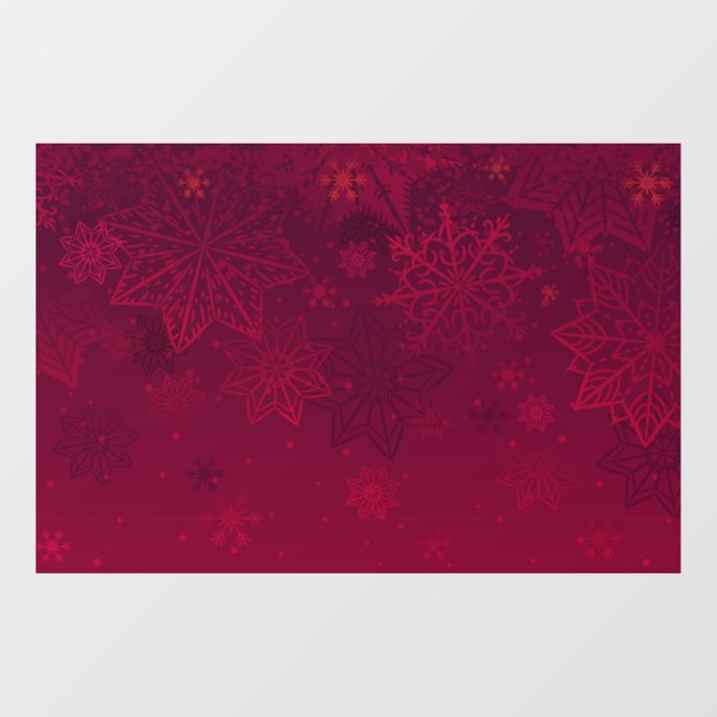 Red Christmas Window Cling (Sheet)