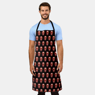 Red Chrome Skull Apron
