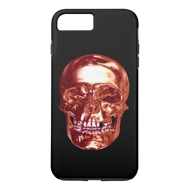 Red Chrome Skull iPhone 7 Case (Back)