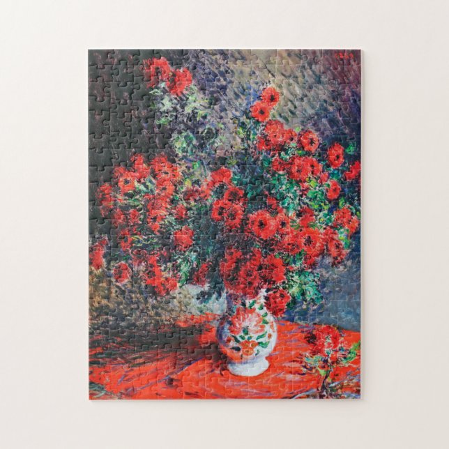 Red Chrysanthemum, Monet Jigsaw Puzzle (Vertical)
