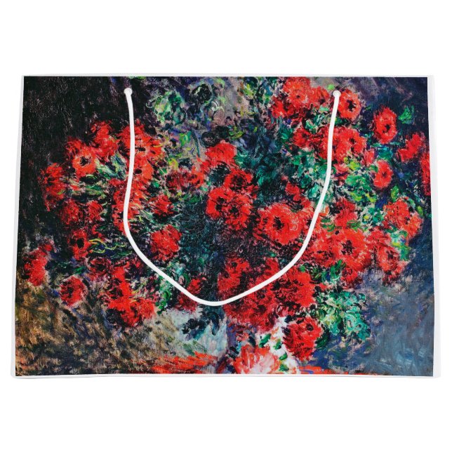 Red Chrysanthemum, Monet Large Gift Bag (Front)