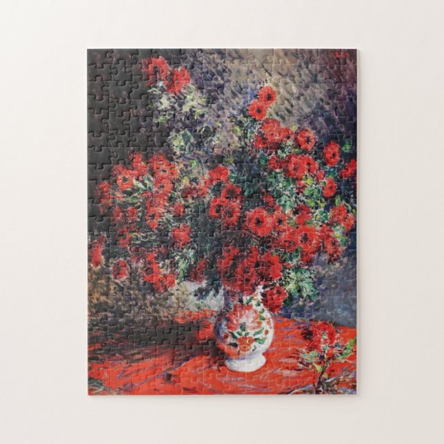 Red Chrysanthemums by Claude Monet Puzzle (Vertical)