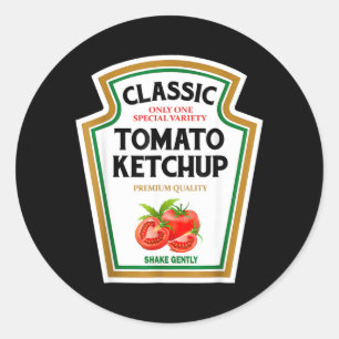 Red Chup Diy Halloween Costume Matching Group Classic Round Sticker
