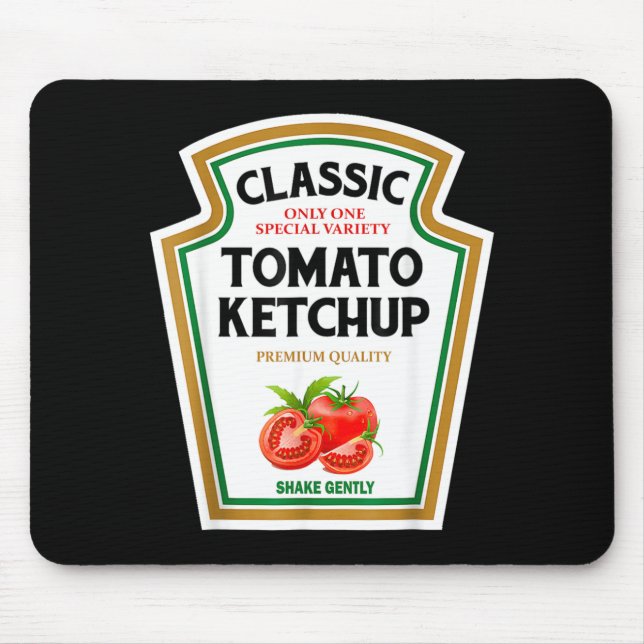 Red Chup Diy Halloween Costume Matching Group Mouse Mat (Front)