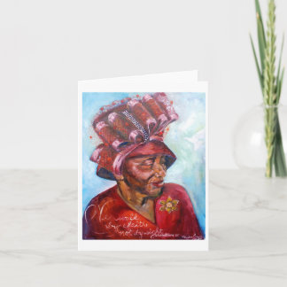 Red Church Hat Card